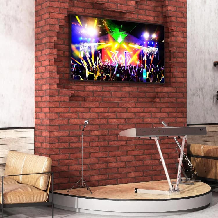 Christmas 3D Red Brick Wallpaper Peel and Stick Self Adhesive Brick Printed Wall Stickers for Brick Wall Backdrop Decoration detail 5