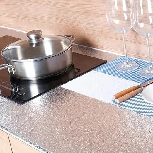 Wholesale 3D Silver Self-adhesive Wallpaper Peel and Stick Waterproof Wallpaper Aluminum Foil Contact Paper for Kitchen Wall detail 5