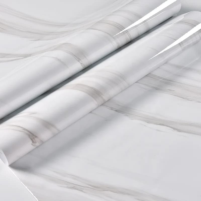 Waterproof Marble Sticker Self Adhesive Contact Paper Kitchen Bathroom Sticker White Marble Vinyl Wallpaper Home Decoration