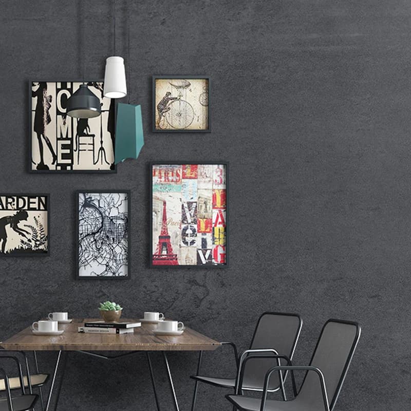 3D Textured Peel and Stick Concrete Wallpaper Black Grey Cement Contact Paper Self Adhesive Wallpaper for Walls Kitchen Bathroom