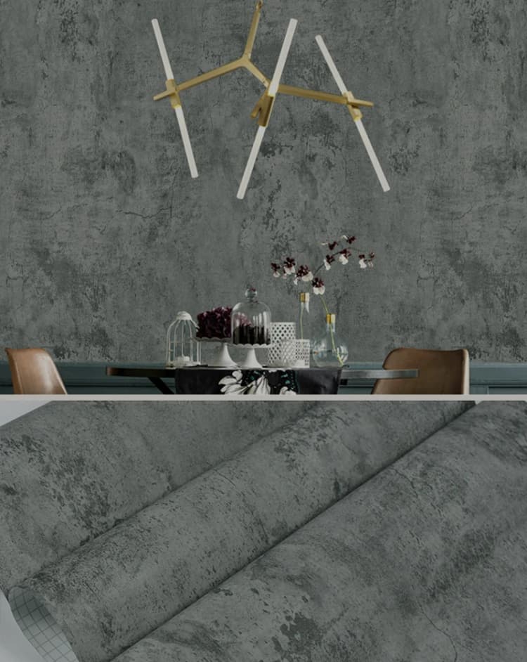 3D Textured Peel and Stick Concrete Wallpaper Black Grey Cement Contact Paper Self Adhesive Wallpaper for Walls Kitchen Bathroom detail 5
