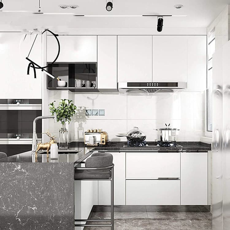 Stick and Peel Contact Paper Self Adhesive Glossy Removable Waterproof Film Glitter Pvc Decor Wallpaper for Kitchen White Color detail 3