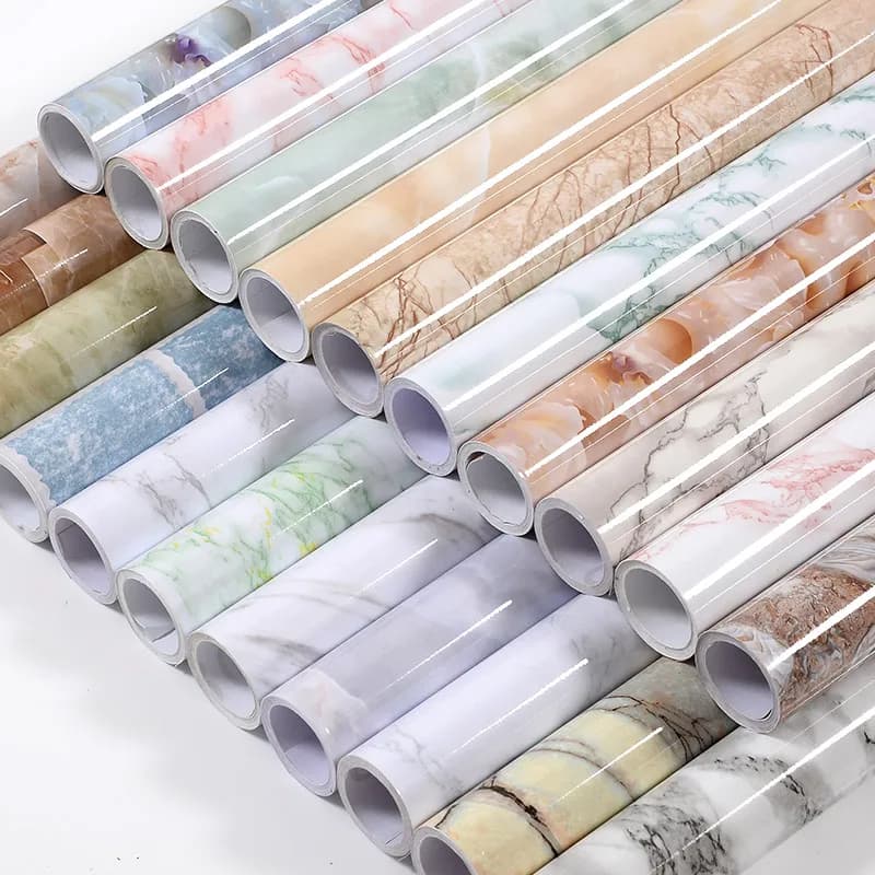 Marble Self-Adhesive Wallpaper Home Decoration Waterproof Removable Pvc Granite Peel and Stick Wallpaper for Kitchen Bathroom