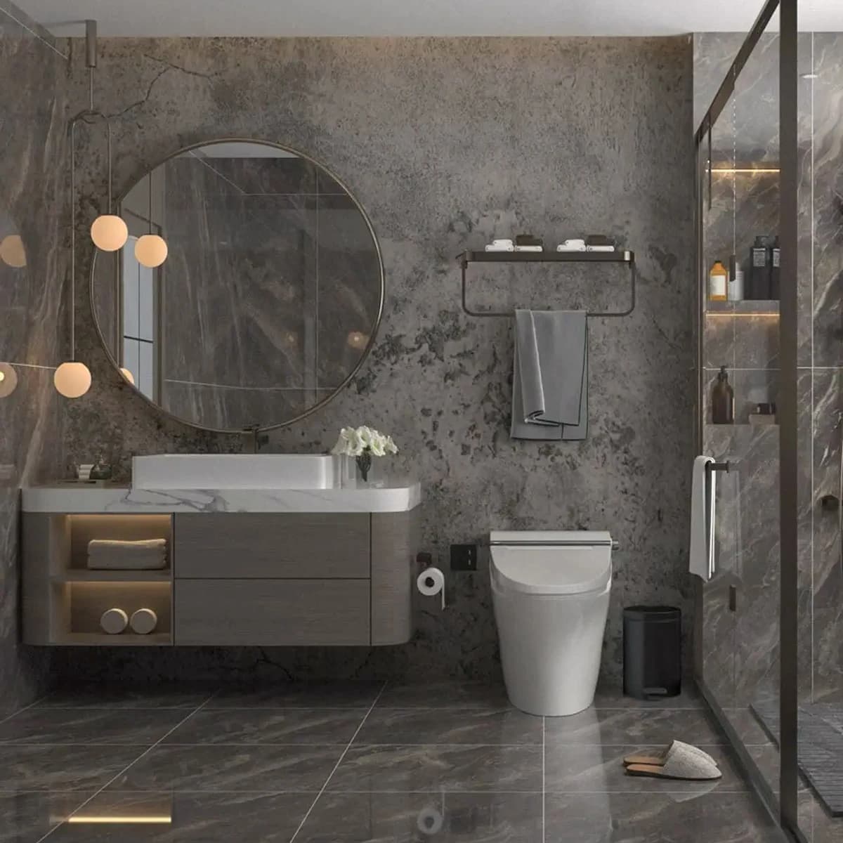 Free Sample Morden 3D Cement Texture Black Grey Peel and Stick Pvc Bar Store Decor Concrete Wallpaper Self Adhesive Wall Paper