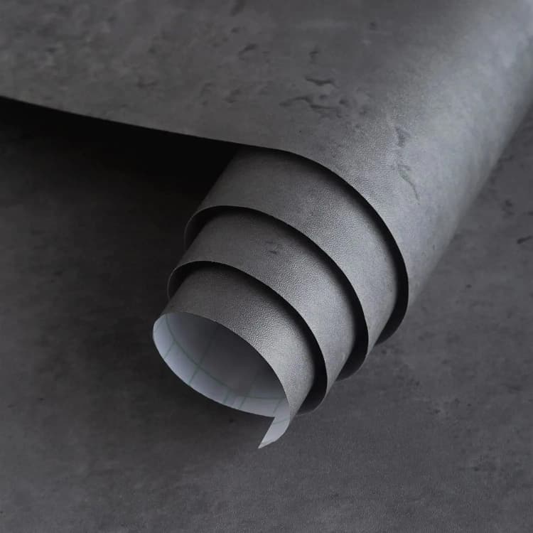 Free Sample Morden 3D Cement Texture Black Grey Peel and Stick Pvc Bar Store Decor Concrete Wallpaper Self Adhesive Wall Paper detail 4