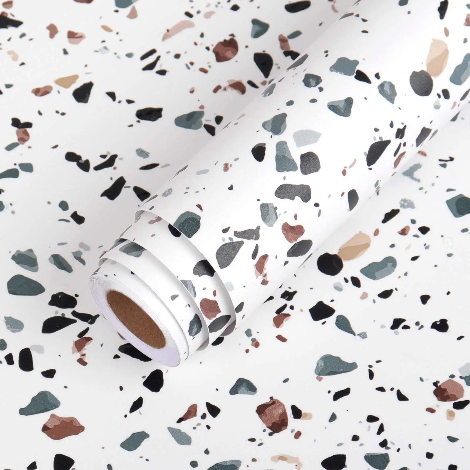 Granite Contact Paper 60cm*2m Peel and Stick Marble Wallpaper Self Adhesive Removable Glossy Stone Vinyl Film for Kitchen