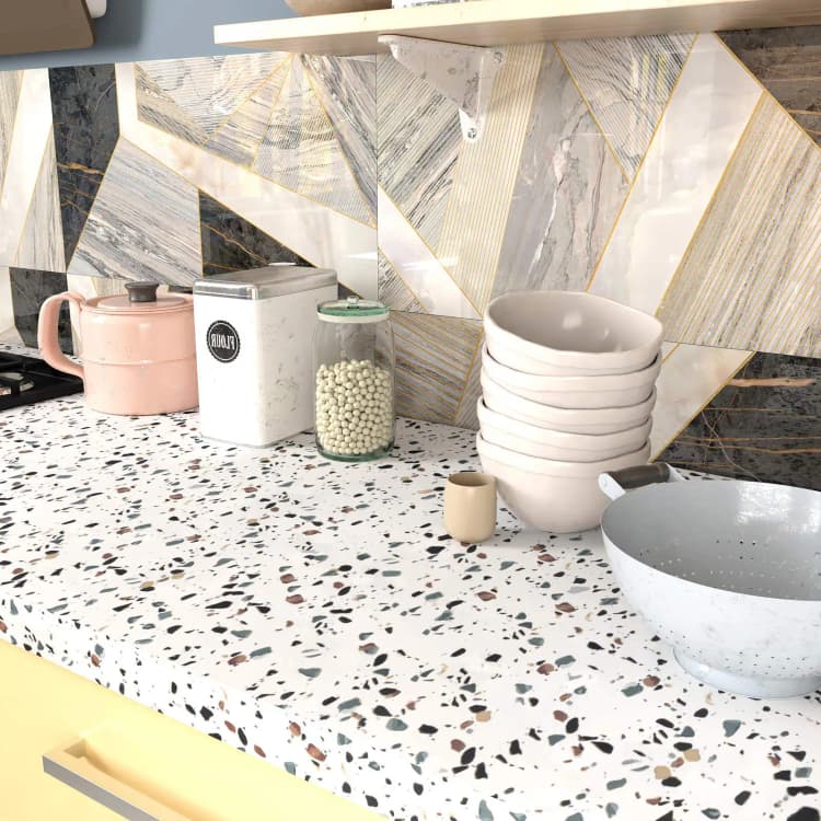 Granite Contact Paper 60cm*2m Peel and Stick Marble Wallpaper Self Adhesive Removable Glossy Stone Vinyl Film for Kitchen detail 4