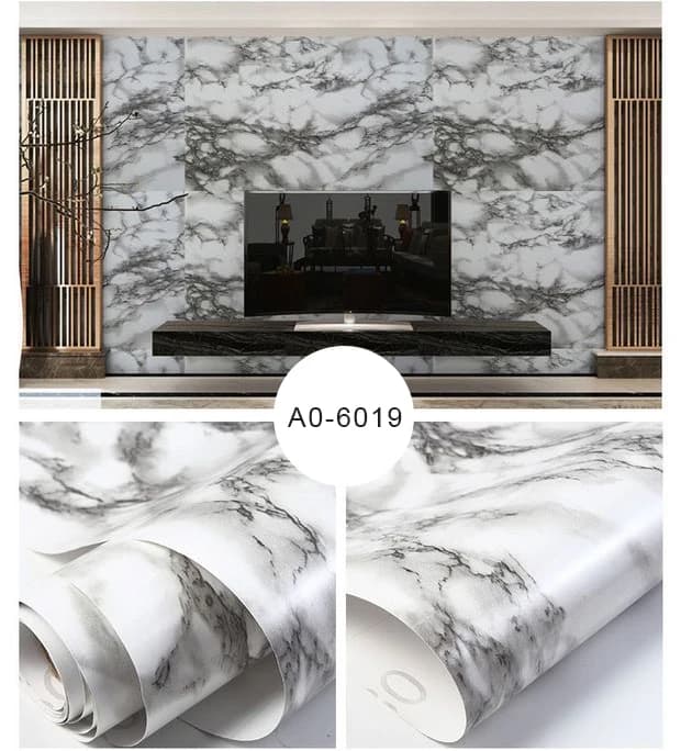 Waterproof Peel and Stick Self-Adhesive Marble Pvc Vinyl Removable Peel Wallpaper Kitchen Counter Granite Decorative Wallpaper detail 3