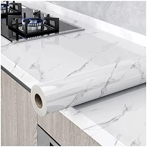 Waterproof Peel and Stick Self-Adhesive Marble Pvc Vinyl Removable Peel Wallpaper Kitchen Counter Granite Decorative Wallpaper detail 4