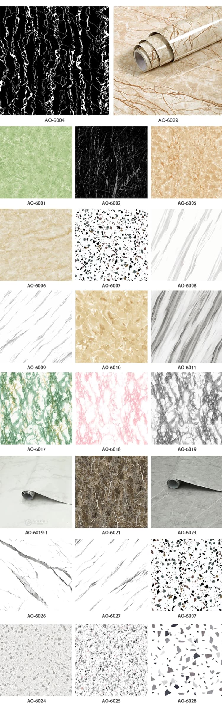 Waterproof Peel and Stick Self-Adhesive Marble Pvc Vinyl Removable Peel Wallpaper Kitchen Counter Granite Decorative Wallpaper detail 6