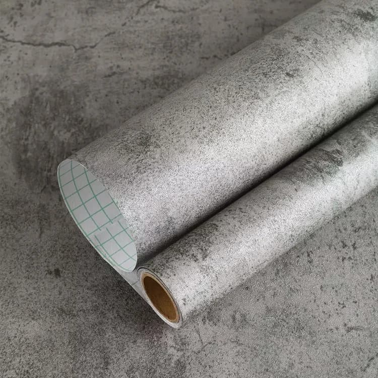 3D Grey Concrete Cement Mural Wall Paper Peel and Stick Self Adhesive Wallpaper Contact Paper Decorative for Wall Covering detail 1