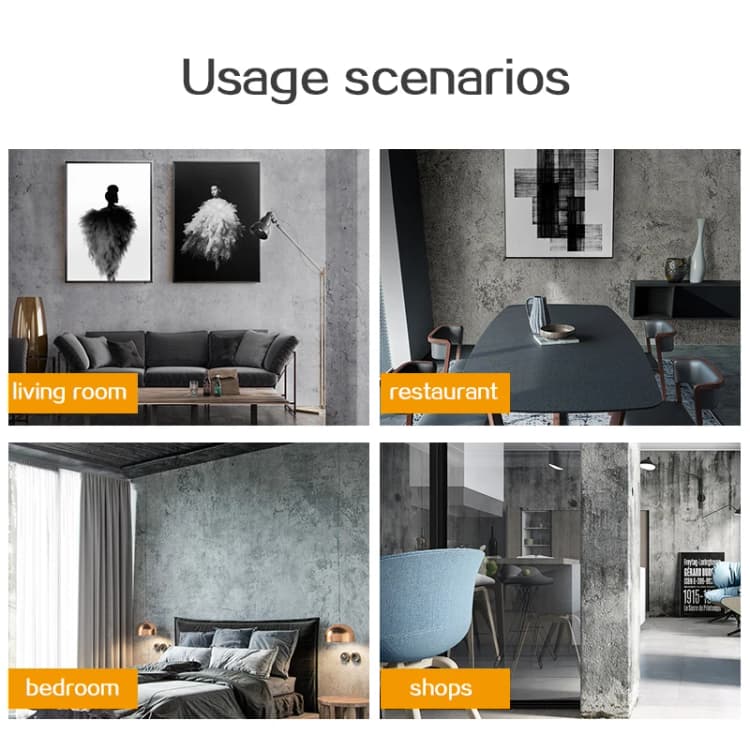 3D Textured Peel and Stick Concrete Wallpaper Grey Cement Contact Paper for Walls Kitchen Cabinets Countertop Furniture Bedroom detail 6