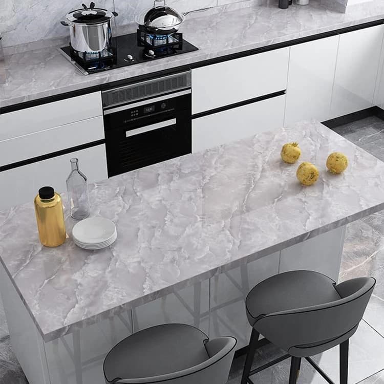 Peel Stick Easy Removable Waterproof Marble Contact Paper Kitchen Countertop Self Adhesive Granite Gray Decorative Wallpaper detail 1