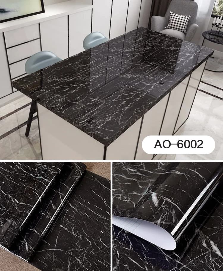 Peel Stick Easy Removable Waterproof Marble Contact Paper Kitchen Countertop Self Adhesive Granite Gray Decorative Wallpaper detail 6