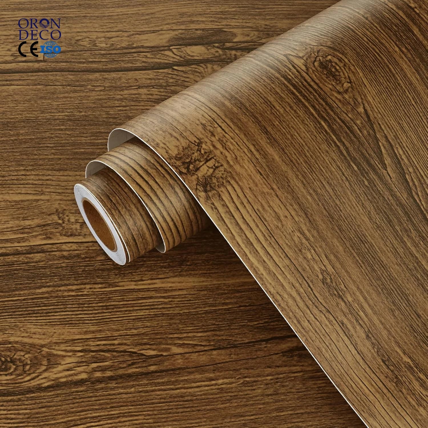 COWINLIFE DECO PVC Wood Grain Textured Pattern Peel and Stick Wall Paper 3d Home Luxury Self Adhesive Wallpaper Bedroom Decoration