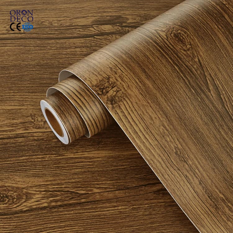 COWINLIFE DECO PVC Wood Grain Textured Pattern Peel and Stick Wall Paper 3d Home Luxury Self Adhesive Wallpaper Bedroom Decoration detail 1