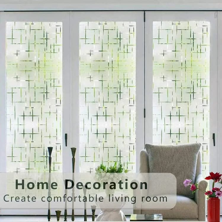 COWINLIFE DECO Stars Window Privacy Film Glass Door Vinyl Film Glossy Self Adhesive Contact Paper for Home Office Wallpaper Rolls detail 2