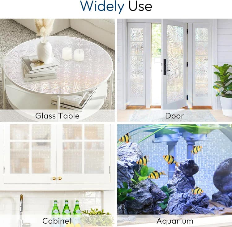 COWINLIFE DECO Stars Window Privacy Film Glass Door Vinyl Film Glossy Self Adhesive Contact Paper for Home Office Wallpaper Rolls detail 4