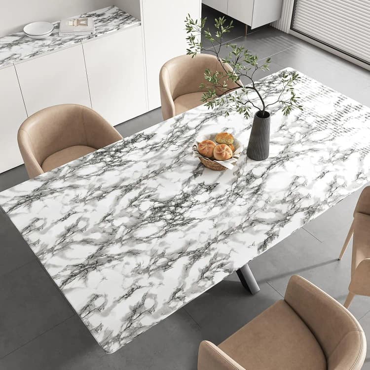 COWINLIFE DECO PVC Adhesive Marble Sticker 3d Wallpaper for Walls Modern Marble Coffee Table Interior Peel and Stick Wallpaper Rolls detail 4