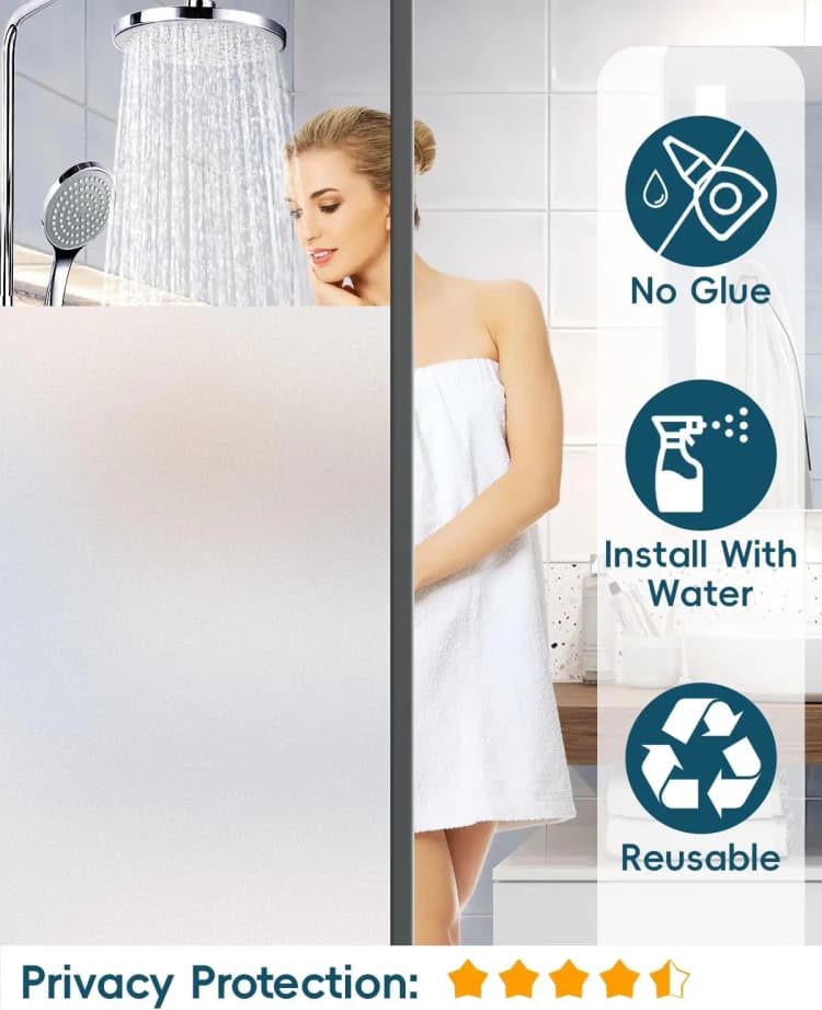 Window Privacy Film Glass Door Privacy Film 3D Decorative Wall Paper Window Sticker Self-Adhesive Vinyl Film Wallpaper Rolls detail 2