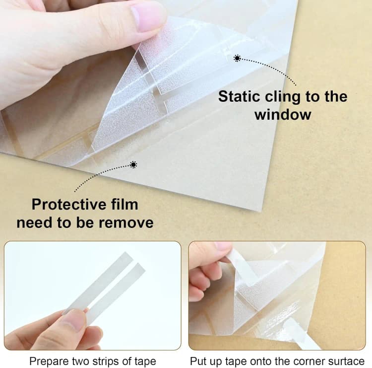 Privacy Window Films Decorative Adhesive Paper Format Large Vinyl Roll Pvc Glossy Self-adhesive Wallpaper Rolls 24inch X1970inch detail 4