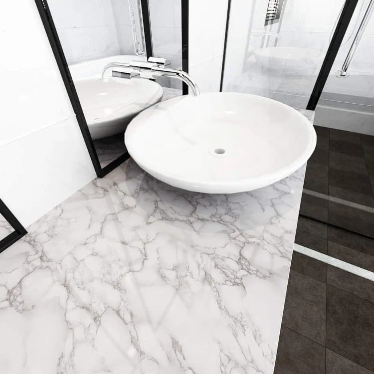 COWINLIFE Glossy Marble Sticker 3d Wallpaper Rolls Waterproof Counter Top Cover Peel and Stick Pvc Adhesive Room Decoration Items detail 5