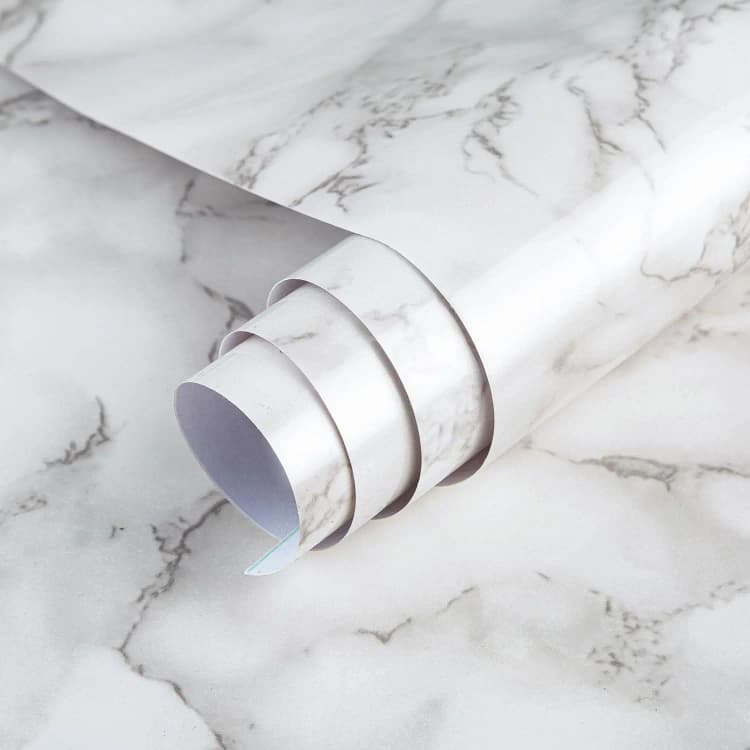 COWINLIFE Glossy Marble Sticker 3d Wallpaper Rolls Waterproof Counter Top Cover Peel and Stick Pvc Adhesive Room Decoration Items detail 7