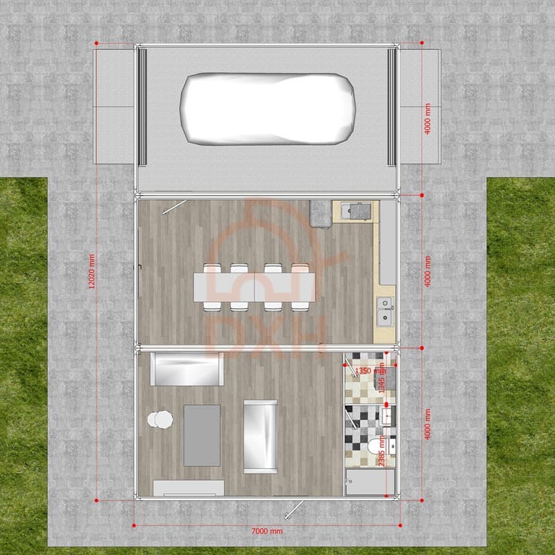 Two-Story-Modular-House-with-Garage-First-Floor-Plan