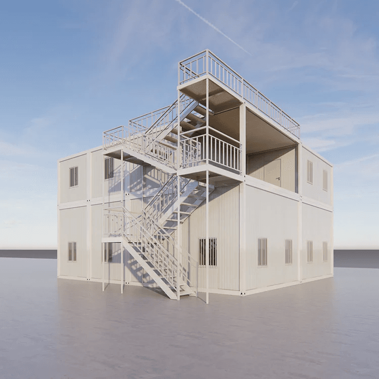 Luxury Prefab Villa Building Container Hotel Rooms With Garage 20ft 40ft 2