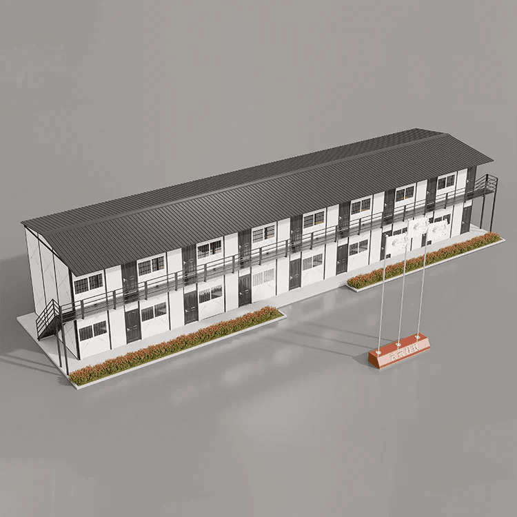 Prefab Container Homes 2 3 Story Prefabricated Hotel Flat Pack House With Toilet For Schools 2