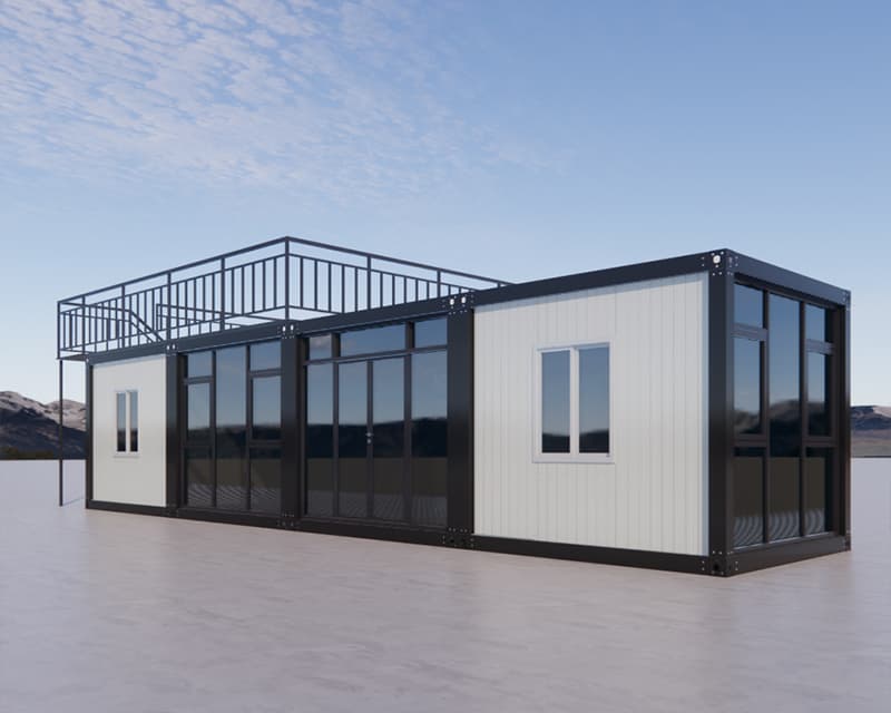 Prefab Retail Stores With Terrace On Top 5