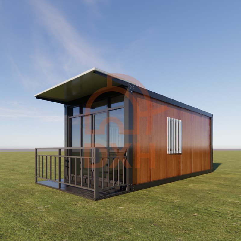 Classic wood grain design prefabricated container house 3