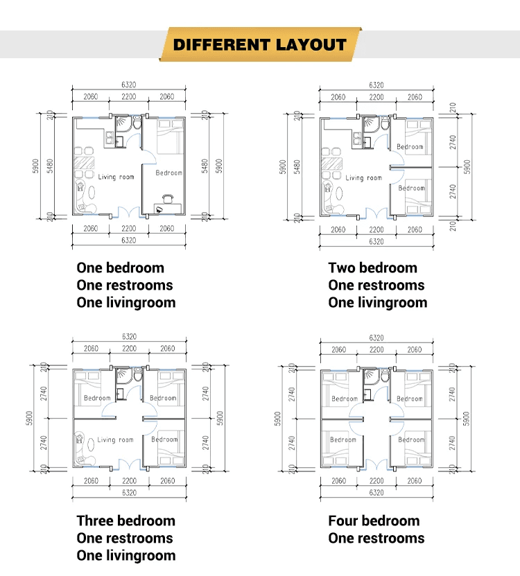 Small 20ft Expandable Container House Size 1 Open Room Container Homes  With Bathroom Expandable Container House 3