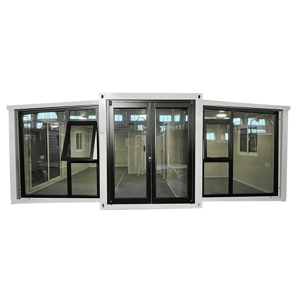 20ft Expandable Container House Custom Glass Wall  Light Luxury 2 Bedroom 1 Bathroom 1 Kitchen Dream Home