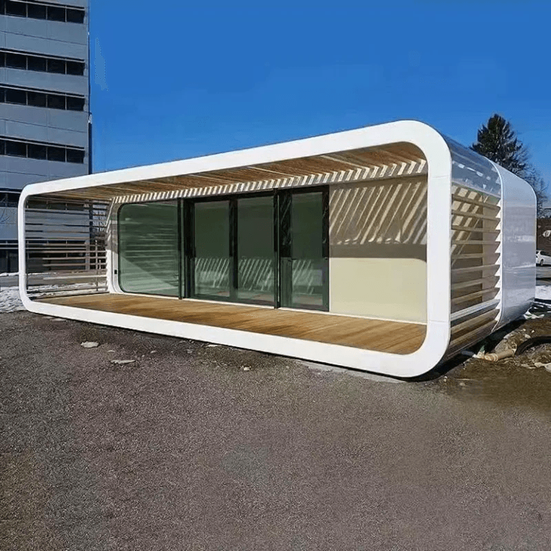 20ft 40ft Outdoor Modern Popular Prefab House Tiny House Mobile Working House Office Pod Apple Cabin1 3