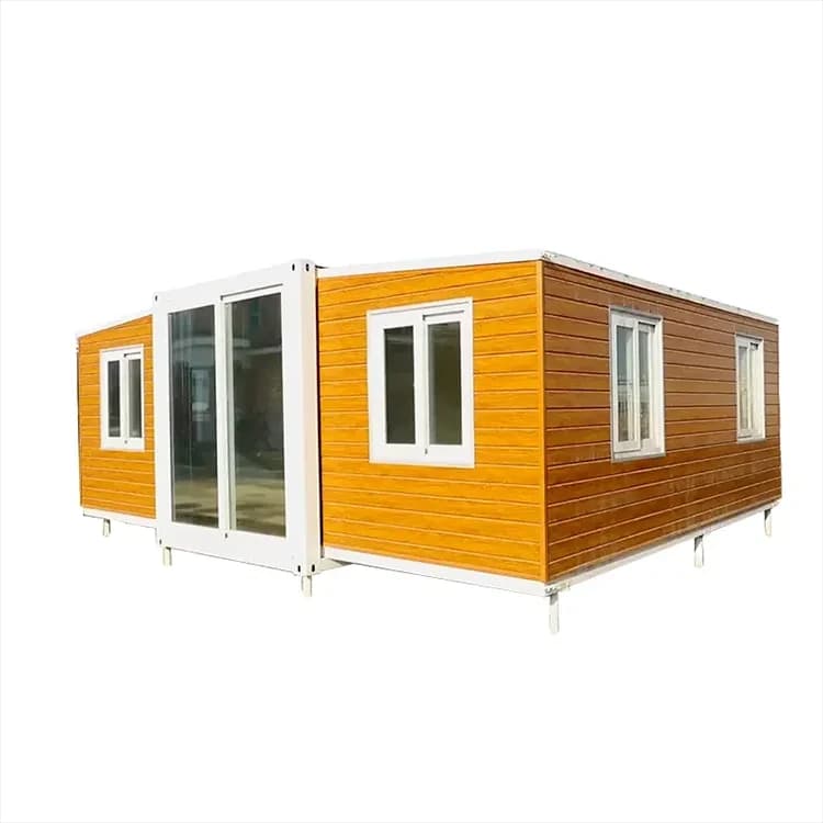 Luxury Expandable Prefab Container Home: Custom Wood Villa 1