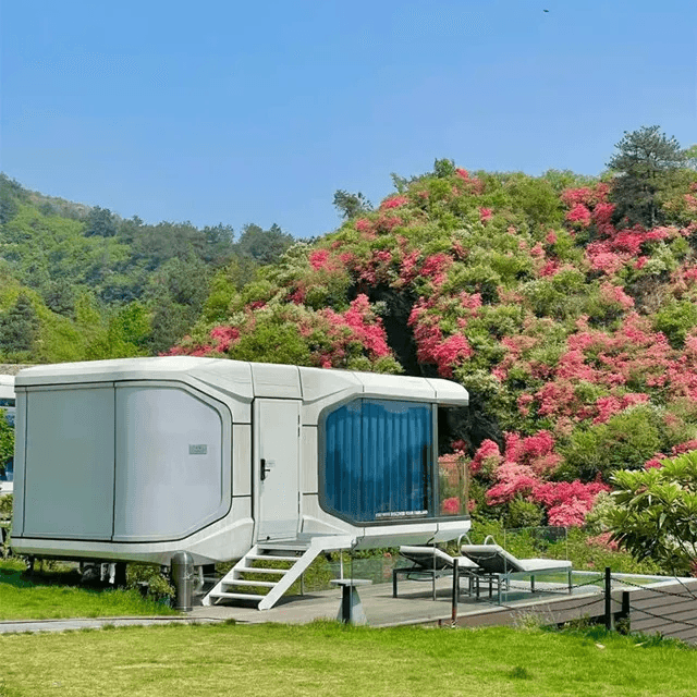 Beach Hotel Homestay Prefabricated Container House,Space Module,Apple Cabin For Living And Working 5
