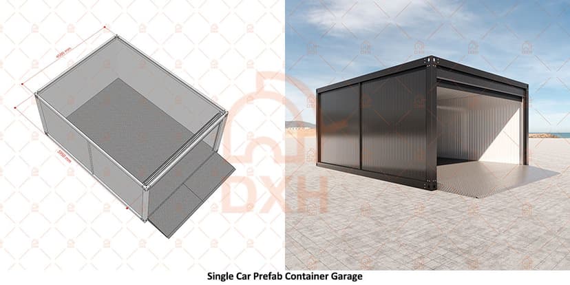 4.5mx5.95m Single Car Container Garage