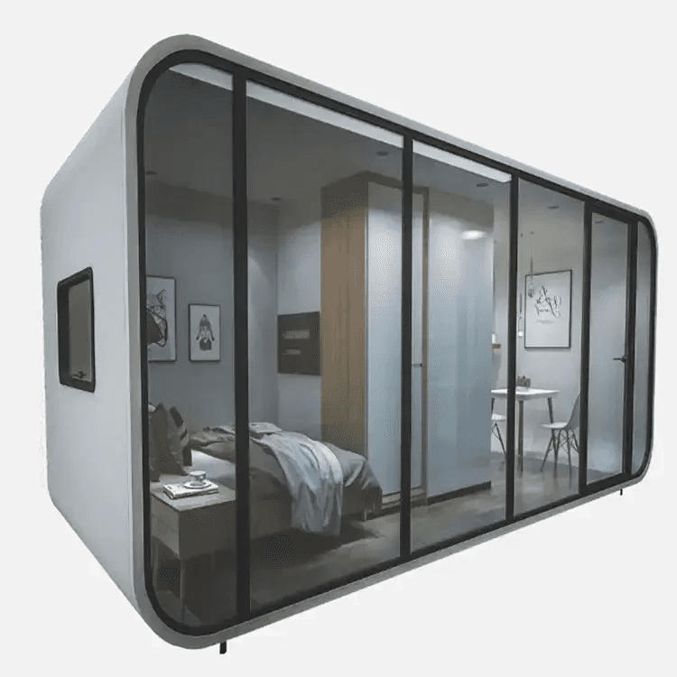 20FT/40FT Apple Cabin Modern Design Prefab Houses Living Room Garden Pod Living Container Homes 4