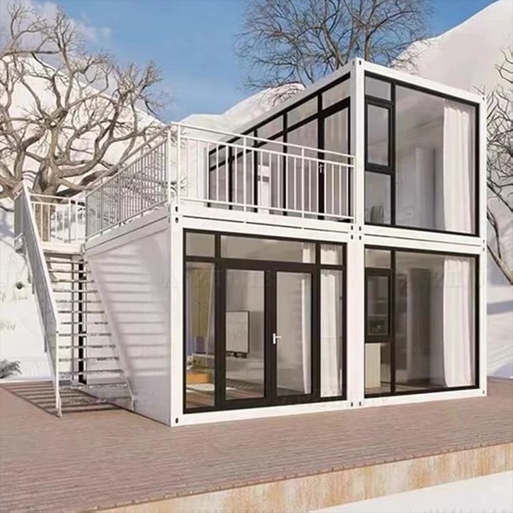 Supplier Low Cost Modular Unit Home Basin Cheap Prefabricated Container Homes Two Storey 2 Floor Prefab Modular House For Europe 1