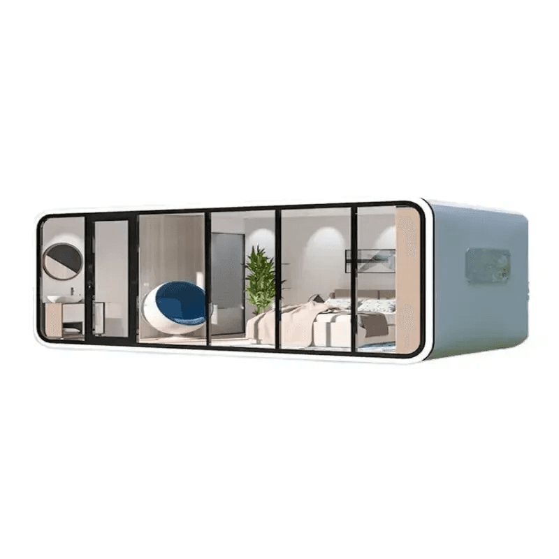 20FT/40FT Apple Cabin Modern Design Prefab Houses Living Room Garden Pod Living Container Homes 3