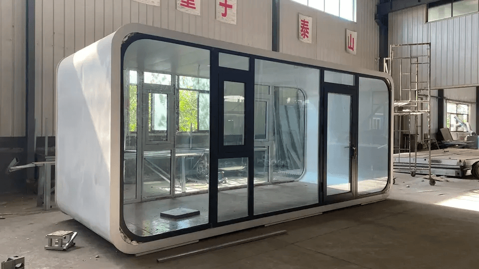 20FT/40FT Apple Cabin Modern Design Prefab Houses Living Room Garden Pod Living Container Homes 6