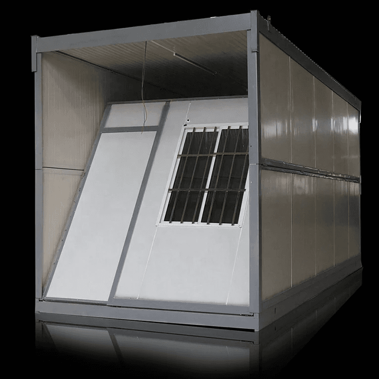 20ft Self Folding Mobile Portable Caravane Container Prefab House Two Rooms One Hall Fold Up Home Prefabricated With Trailer 5
