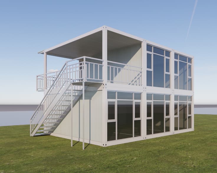 Prefab House made into 2-story dormitory 5