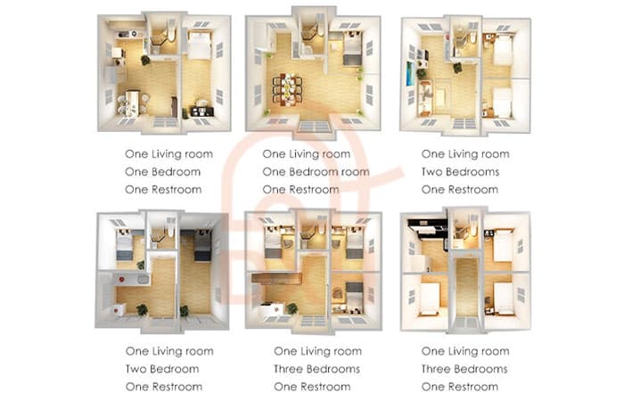 Expandable Container Home Floor Plans and Layout Design