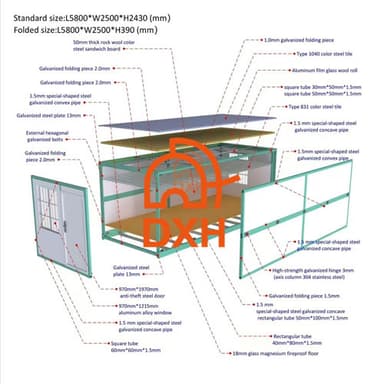 Foldable Container Parameters