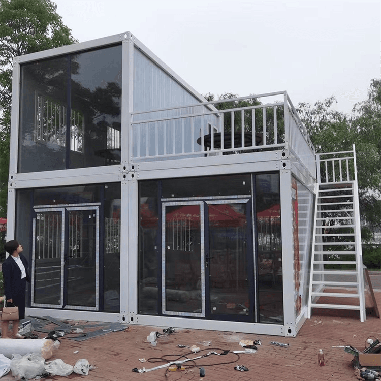 Supplier Low Cost Modular Unit Home Basin Cheap Prefabricated Container Homes Two Storey 2 Floor Prefab Modular House For Europe 3