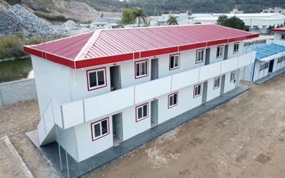 Efficient and Spacious: Two-Storey Steel Frame Prefab House for Labour Camps and Dormitories