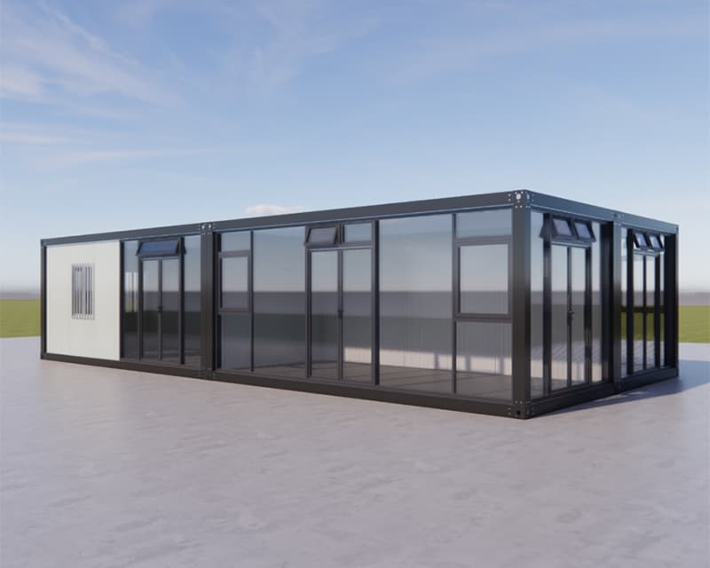 Fashion Glass Curtain Walls Of Prefab Exhibition Room