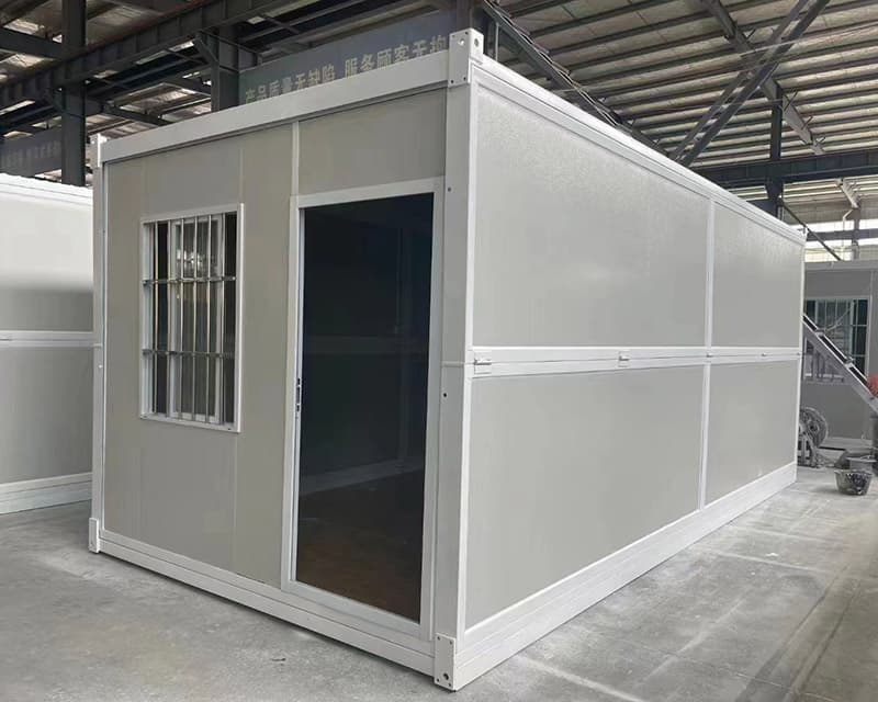 Foldable container house folding video